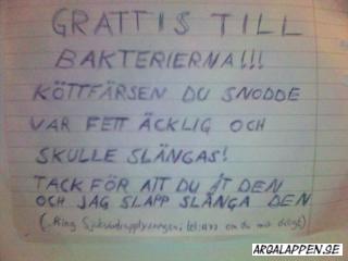 Grattis till bakterierna!